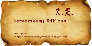 Keresztessy Rózsa névjegykártya