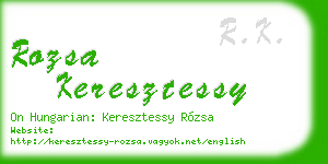 rozsa keresztessy business card