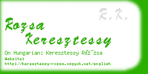 rozsa keresztessy business card